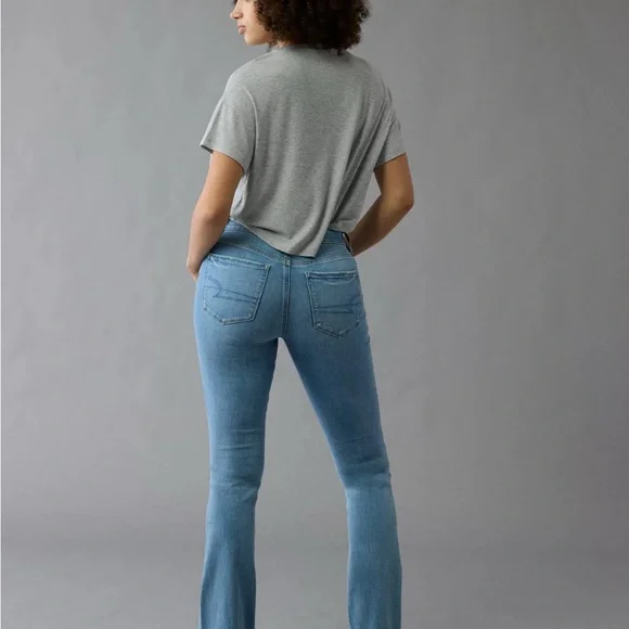 NWT American Eagle Luxe Curvy High-Rise Skinny Kick Jean Size 6 Short - Picture 3 of 6